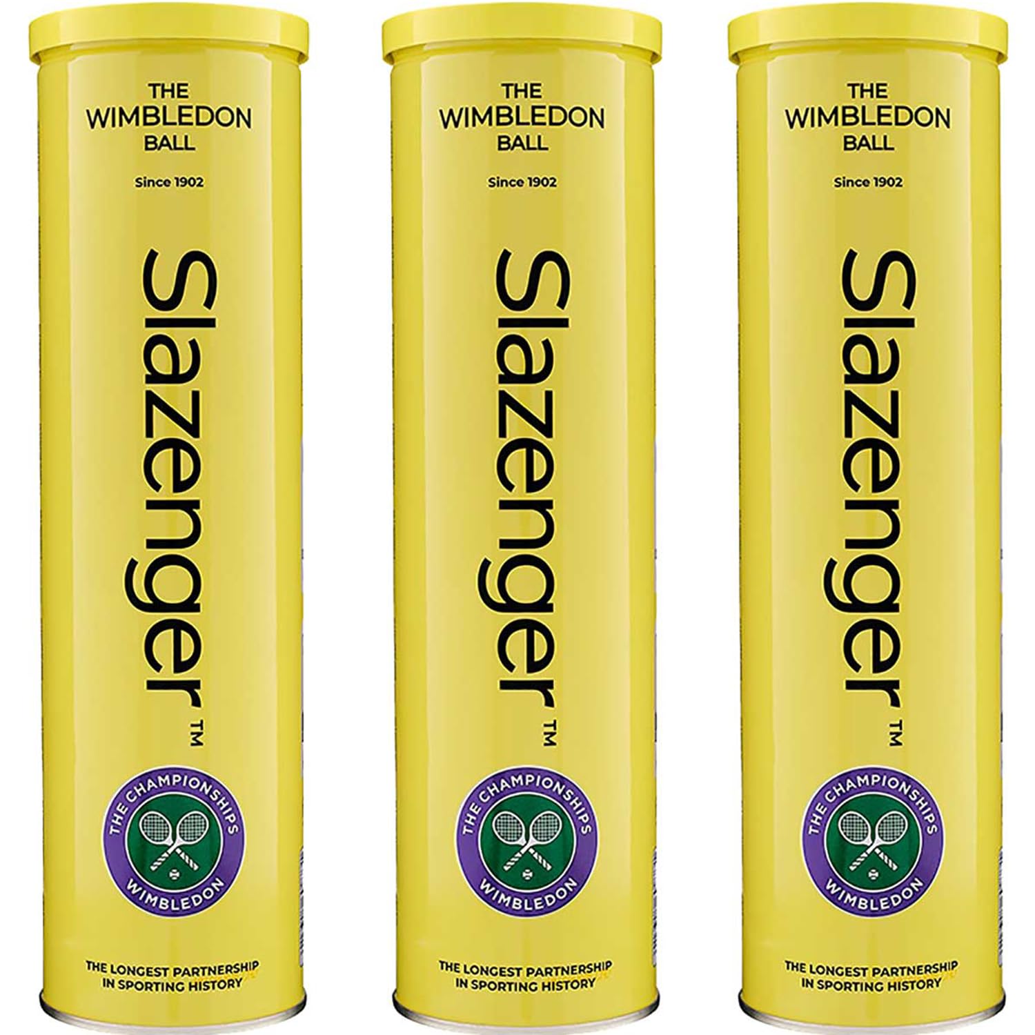 Slazenger WIMBLEDON Tennis Ball TIN 12 Balls (3 x 4)