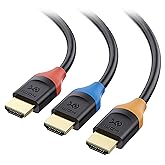 Cable Matters 3-Pack High Speed HDMI Cable 1 ft with 4K @60Hz, 2K @144Hz, FreeSync, G-SYNC and HDR Support for Gaming Monitor
