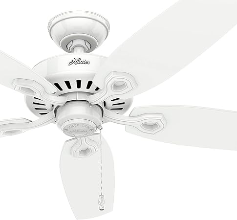 Hunter Fan 52 Inch Snow White Traditional Ceiling Fan 5 Blade