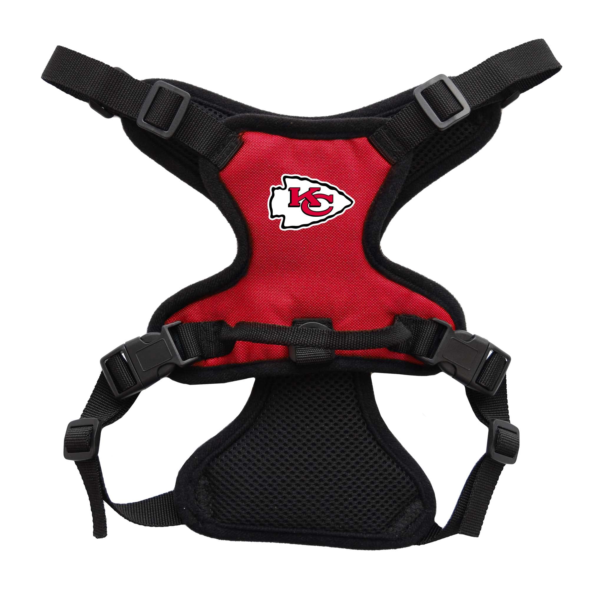 Photo 1 of Littlearth NFL Kansas City Chiefs Pet Front Clip Harness, Team Color, Medium