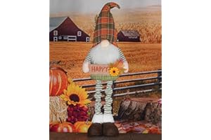 STRYAO 29" Fall Decor Gnomes,Extendable Legs Standing Thanksgiving Day Gnomes Plush Gift Happy Fall Decorations for Home Autumn Handmade Large Gnome for Fall Festival Thanksgiving Decor 1Pack