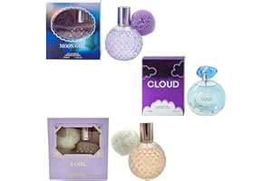 Lomitin Moon Girl, Cloud, A girl Perfume for Women (3.4oz/100ml x 3pcs), Impression of A.r.i G.r.a.n.e.C.l.o.u.d, Moon.light, A.r.i, Eau de Parfum, (Pack of 3)