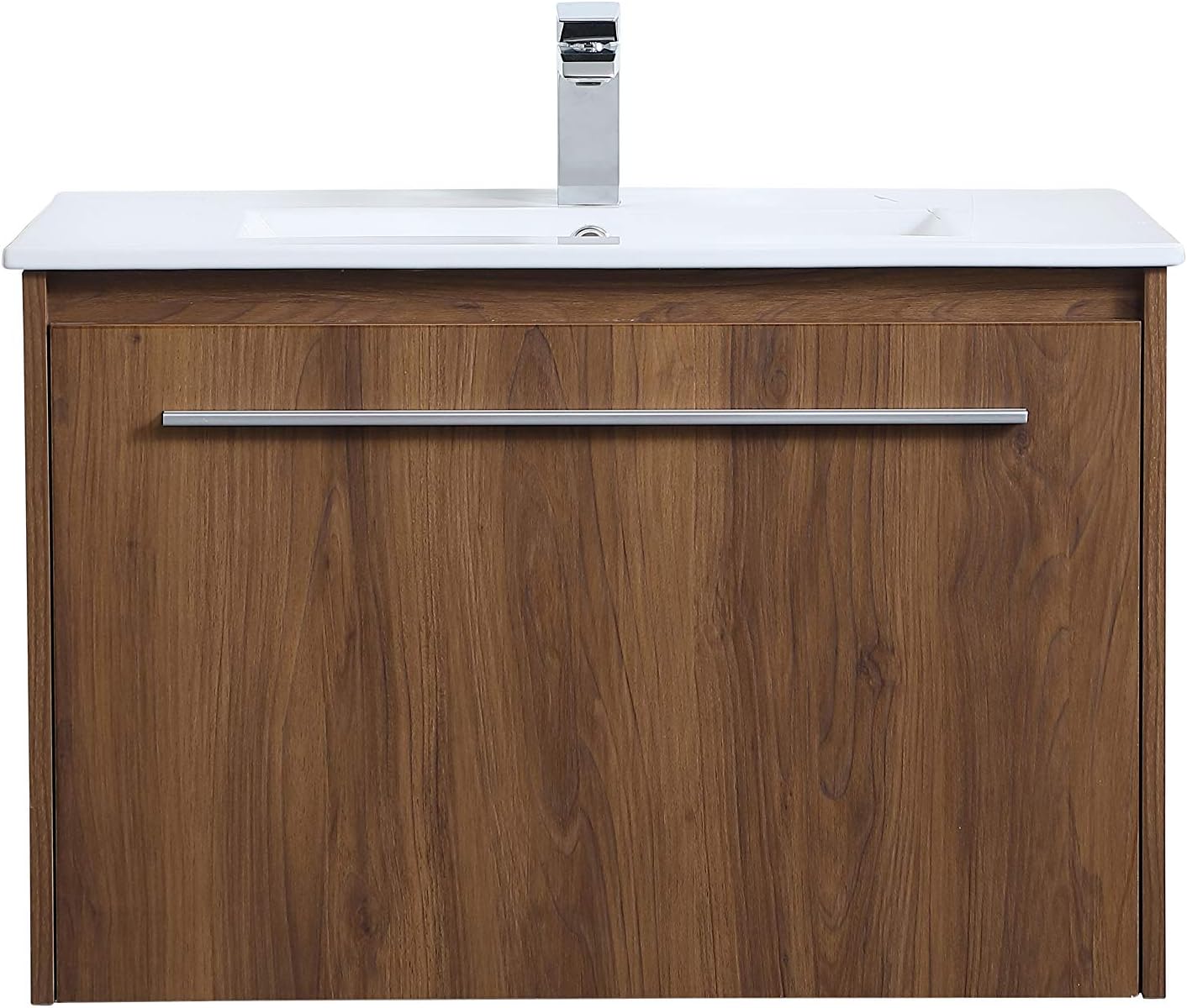 Amazoncom Elegant Decor 30 Inch Single Bathroom Floating Vanity In Walnut Brown Furniture Decor