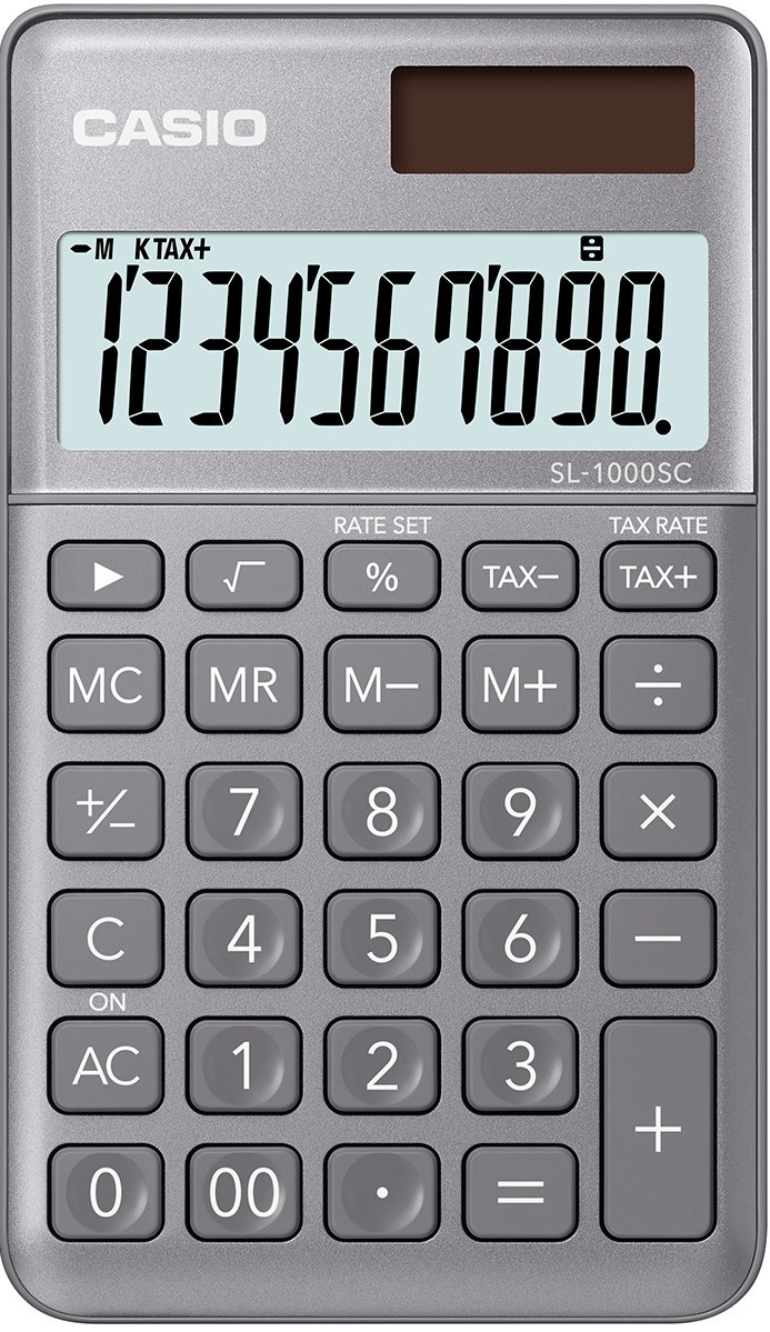 Casio SL 1000 SC GY Grey Pocket Calculator Amazon.co.uk Office Products