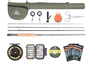 Maxcatch Extreme Fly Fishing Combo Kit 3/5/6/7/8 Weight, Starter Fly Rod and Reel Outfit, with a Protective Travel Case