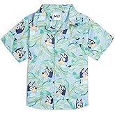 Bluey Bingo Hawaiian Button Down Dress Shirt Toddler to Big Kid