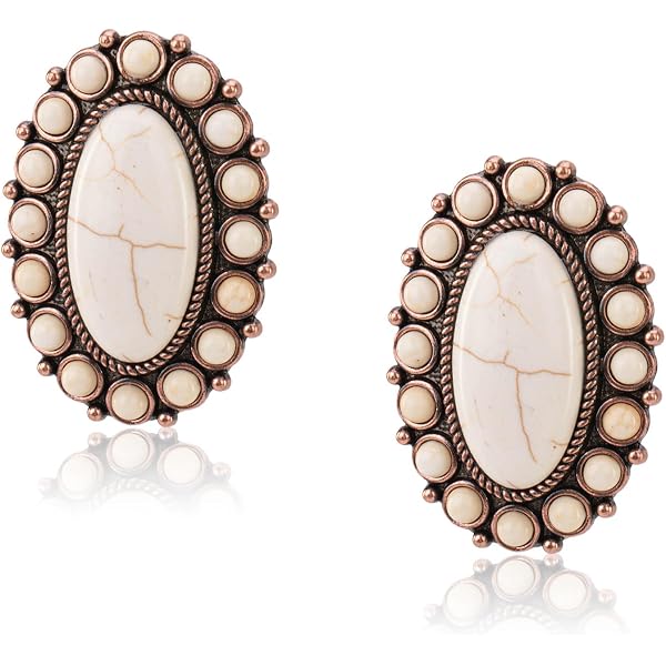 Boucles D'oreilles Western Pour Femme - Style Bohème Vintage Cowgirl - Doré, 7,2 X 2,2 Cm - Lot De 2