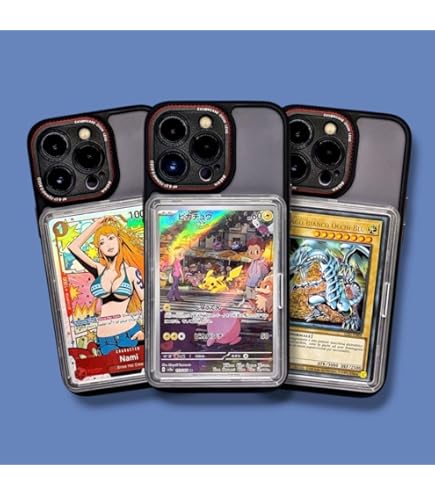 Amazon.com: Magnetic TCG/Photo Display Sleeves Holder Transparent Card  Holder Designed for MagSafe Compatible Pokemon Cards, Sports, One Piece,  Magic (Rightward Slide, Clear, No Phone case) : Cell Phones & Accessories