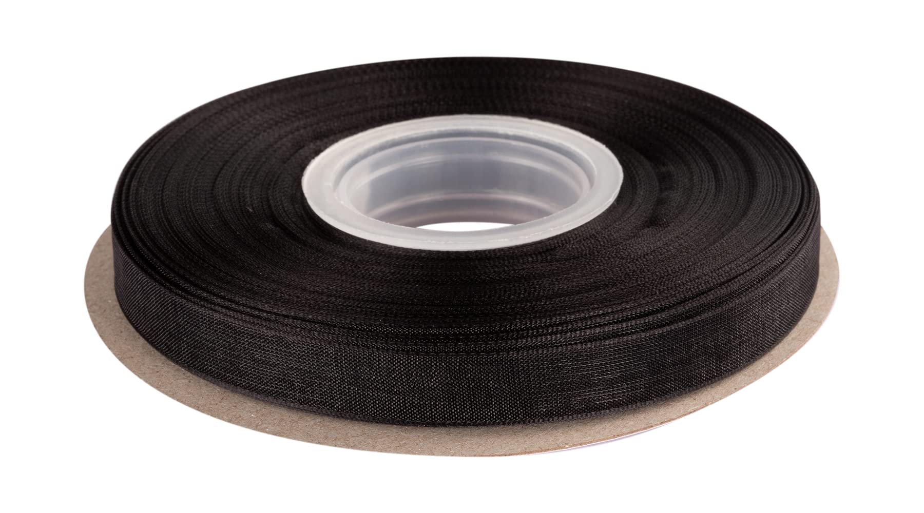 Ribbonitlux 9mm Sheer Organza Ribbon, Black Shimmer Chiffon Ribbon 45M-Roll, Ideal for Wedding Events Christmas Decaration Making Floral Bouquets DIY Crafts