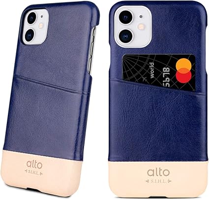 Amazon Co Jp Alto Metro Iphone 11 イタリア製 本革 レザー Iphone ケース ハンドメイド メトロ 濃紺 元の色 家電 カメラ
