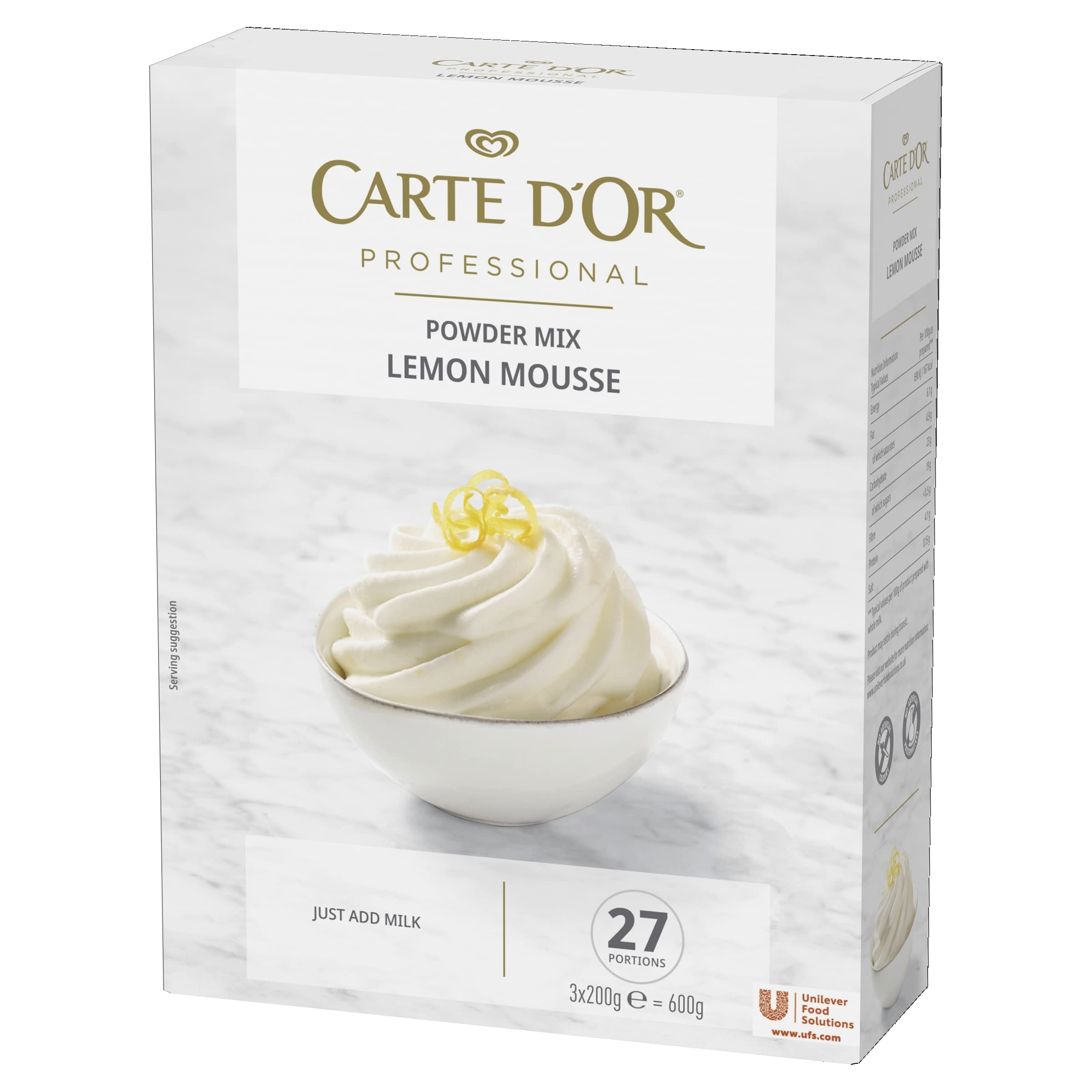 Carte D'Or Lemon Mousse Dessert Powder Mix - 200gr x 3 (pack of 1)