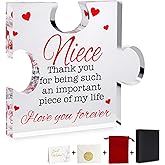 Gifts for Niece Engraved Acrylic Plaque - Personalized Birthday Christmas Graduation Keepsake, Thoughtful Home Decor Gift for Teen Girls Women 3.93 x 3.15 inch