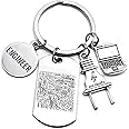 Engineer Keychain Circuit Board Electrical Electronic Design Computer Engineering Teacher Student Graduation Gift Computer Laptop Charms Keyring