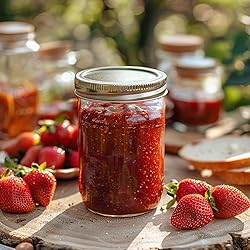 ComSaf Small Mason Jars 8 oz, 24Pcs Regular Mouth