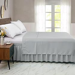 FreshCulture Queen Bed Skirt, Elastic Wrap Around