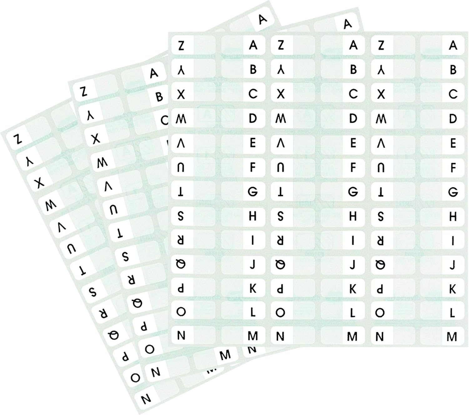Redi-Tag Pre-Printed Index Tabs, A to Z, Permanent Adhesive, 7/16" x 1", 104 Tabs per Pack, White with Black Print, 1-Pack (31005) : Adhesive Alphabet Tabs : Office Products