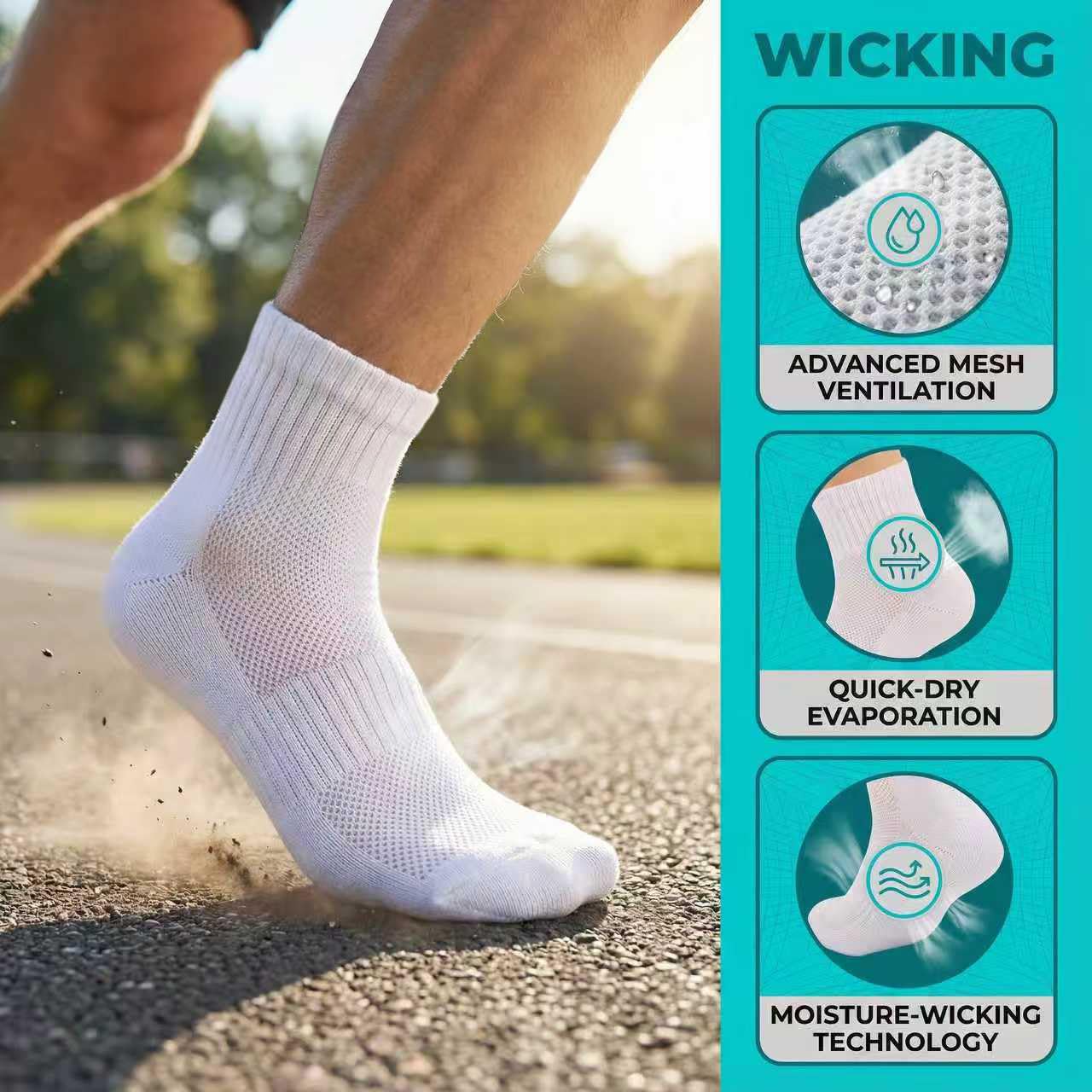 Kodal Copper Ankle Running Socks for Men Women Cushion Cotton Quarter Socks Odor Control for Smelly Sweaty Feet 4 Pairs