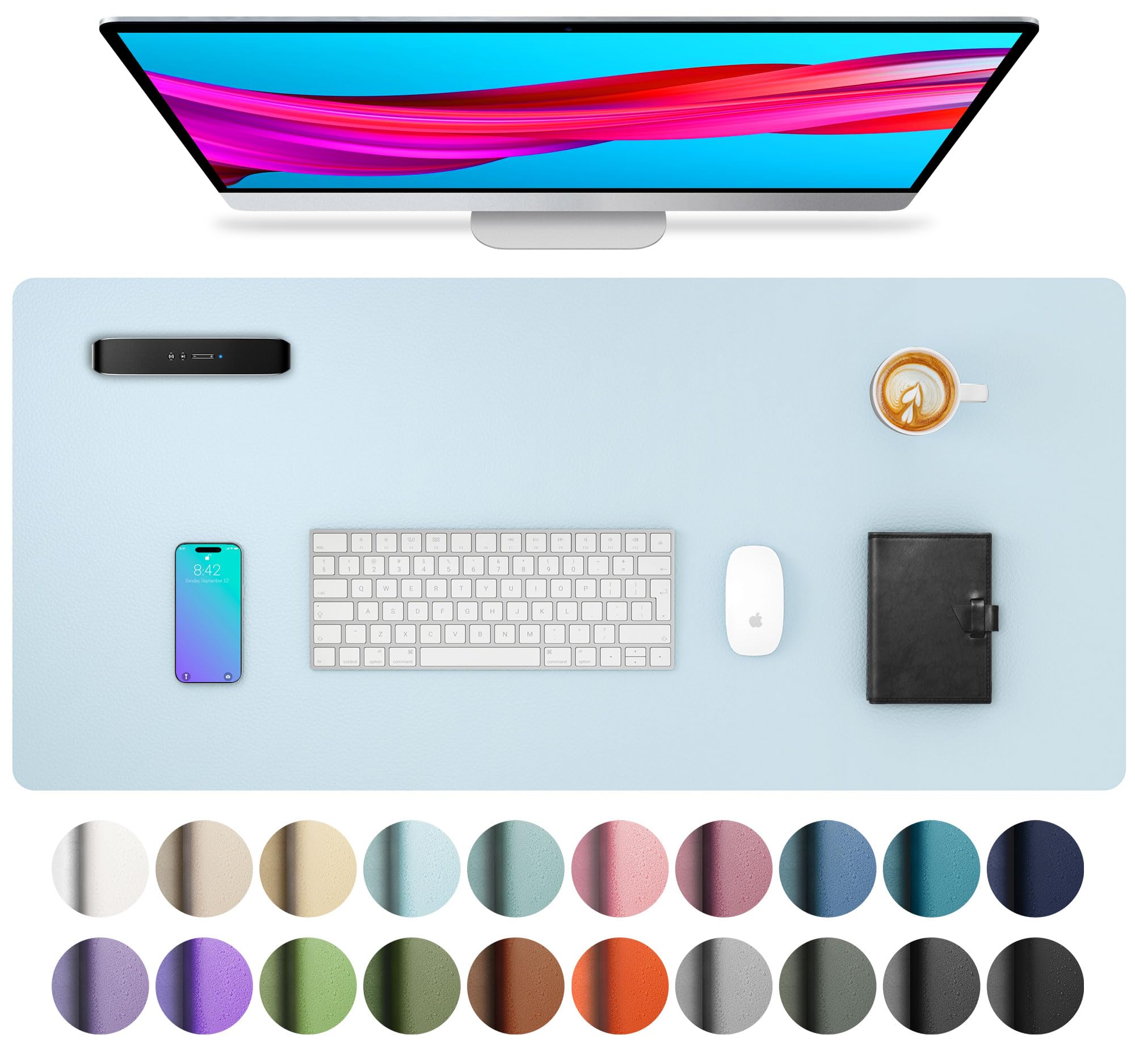 Leather Desk Pad Protector,Mouse Pad,Office Desk