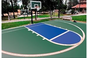 Ronan Sports Complete Easy Premium Basketball Court Stencil | The Original Kit for Court Lines | Complete Key & 3 Point Lines, Rigid, Reusable Cardboard | No Paint Included | Made in USA