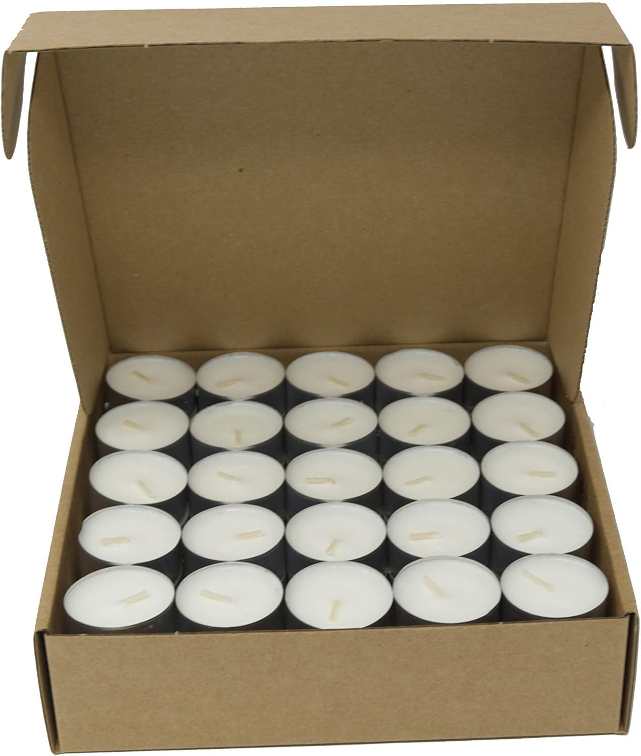Pack of 100 Natural Unscented Tealights 100 Rapeseed Wax Vegetable Wax