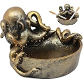 Ebros Marine Sea Monster Kraken Giant Octopus Grasping Basin Ashtray Figurine 5.5