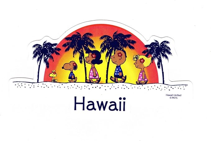 Amazon モニ ハワイ 日焼けスヌーピー 夕日ステッカー Moni Hawaii