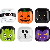 Winoo Design Halloween Small Plates Disposable - 48 PK - Dessert Paper Plates for Halloween Decor Decorations Table Party Supplies Party Favor