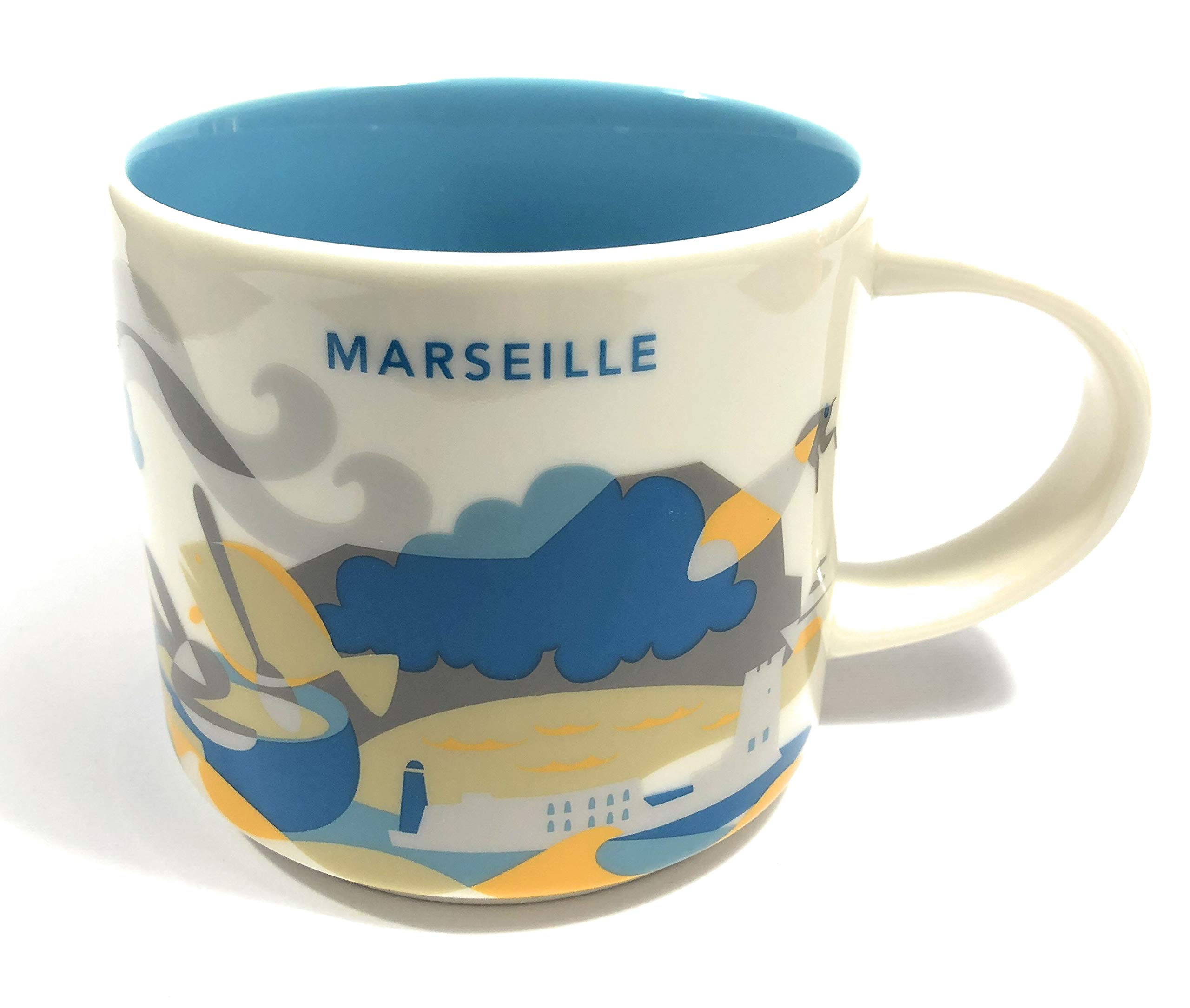 Starbucks Marseille (France) You Are Here Yah Coffee Mug Light Blue