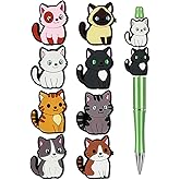 8Pcs Silicone Focal Beads for Pens – Premium Soft, Durable Beads for Custom Pen Making, DIY Craft Projects, and Personalization – Assorted Colors and Designs (Cat)