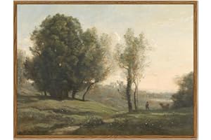 ARPEOTCY Vintage Framed Rustic Wall Art Decor, Bedroom Living Room Country Scenery Paintings Wall Decor, Canvas Prints Art, Kitchen Farmhouse Retro Wall Decor, 12x16 Inch