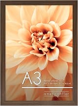 Americanflat A3 Walnut Picture Frame Engineered Wood with Shatter Glass