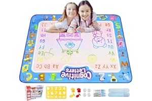 Aqua Magic Doodle Mat 40x 32 inches,Large Water Drawing Doodling Mat Coloring Mat Educational Gifts Toys for Kids Toddlers Bo