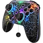 NexiGo Hall Effect Wireless Controller (No Deadzone) for Switch 2 and Switch, Controllers for Nintendo Switch, Bluetooth Switch Controller, Turbo and LED Light (Lightstorm)