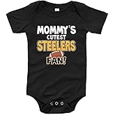 NanyCrafts Baby's Mommy's Cutest Steelers Fan Bodysuit, Baby Steelers Fan