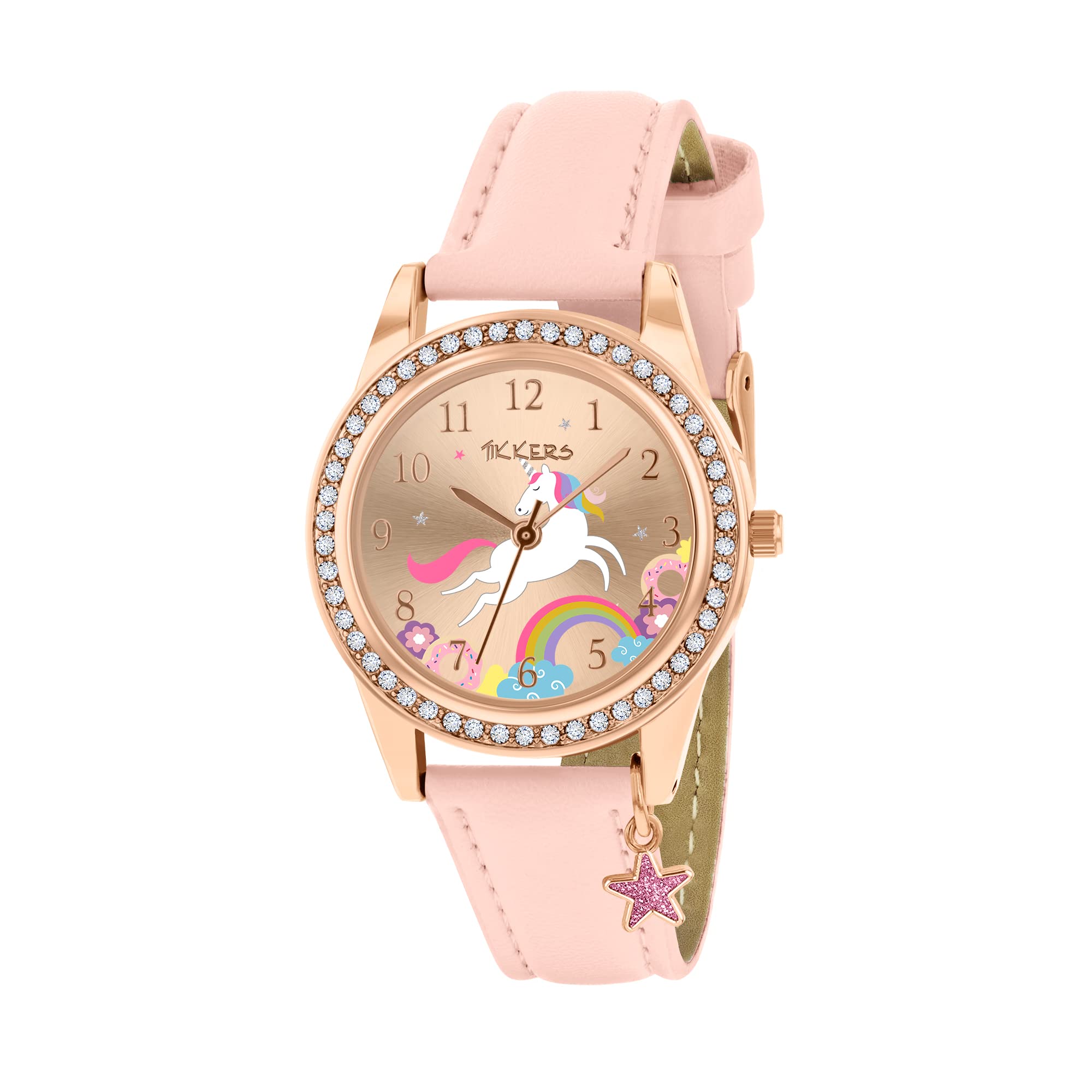 Tikkers Girl's Analog Quartz Unicorn Watch with Polyurethane Strap TK0201