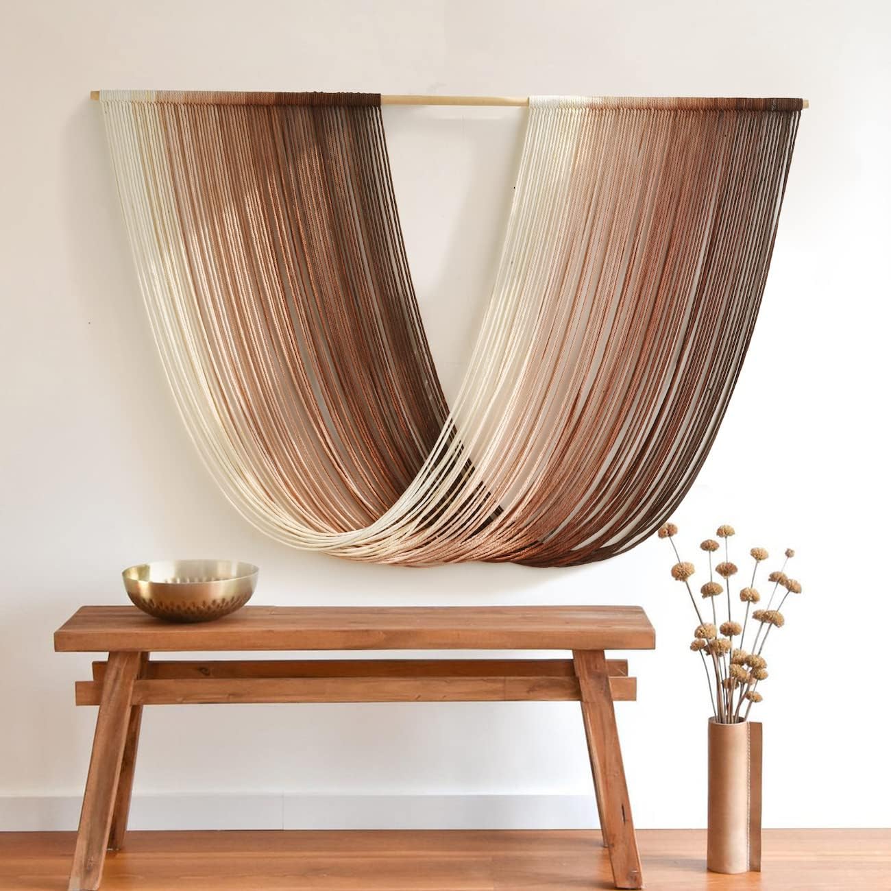 Tapestries - Flber Tie-Dye Macrame Wall Hanging Large Bohemian Yarn Tapestry Wall Décor,59