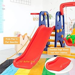 Costzon Toddler Long Slide Set, 3-in-1 Large