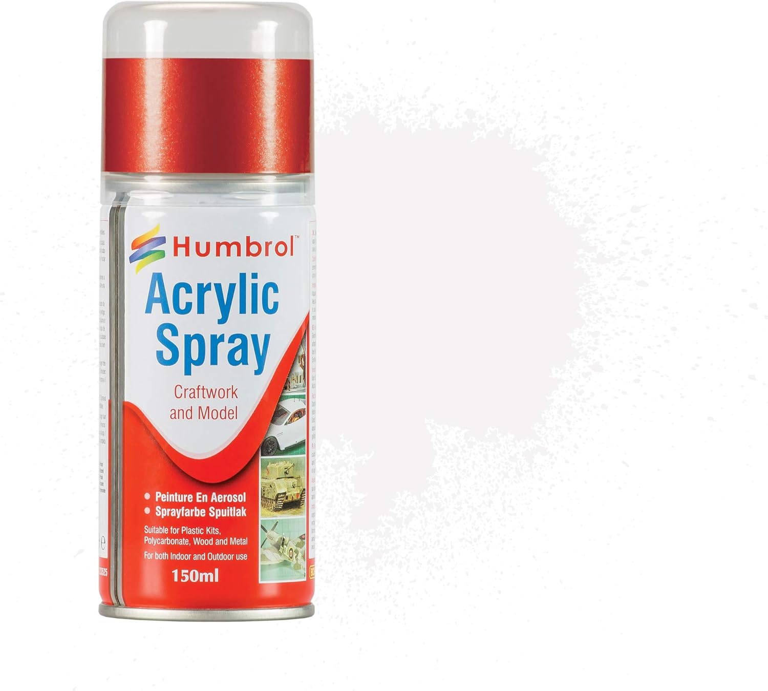 Humbrol AD6022 150ml Acrylic Spray Paint No. 22 Gloss (White) Amazon