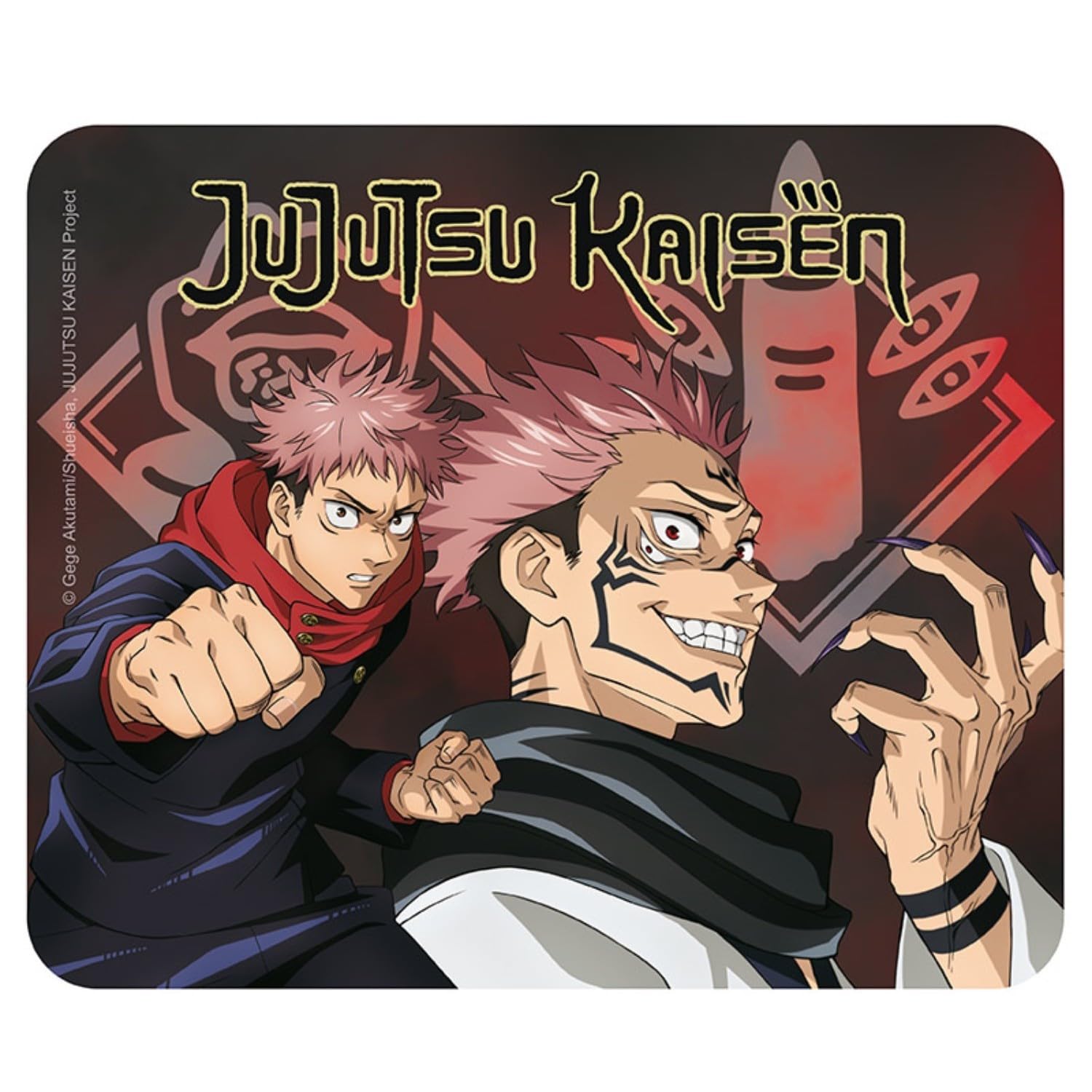 ABYSTYLE Jujutsu Kaisen Mousepad: Itadori & Sukuna, 23.5 x 19.5 cm, Multi-colored, Fabric
