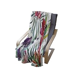 Ambesonne Watercolor Flower Soft Flannel Fleece