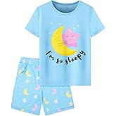 Sylfairy Girls Pajamas Short Sleeve Toddler Girls Summer Short Sets Sleepwear Clothes Kids Pajamas