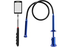 AILENYUN Telescoping inspection mirror with LED lights，Flexible Claw Grabber Tool Magnetic 4 Claw Picker. Combination tool set. Easy to extendable observe and grab the items in the gap picker upper grabber
