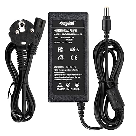 Sunydeal Notebook Netzteil Laptop Ladekabel AC Adapter 19v 3.42A 65W 5.5mm x 1.7mm für Acer Aspire,TravelMate, Ferrari, Exten