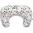 Boppy Nursing Pillow, Pink Garden Flowers, Larger, More Supportive for Breastfeeding and Bottle Feeding, Firmer Fill, Higher Lift, Larger Area Than Original Nursing Pillow