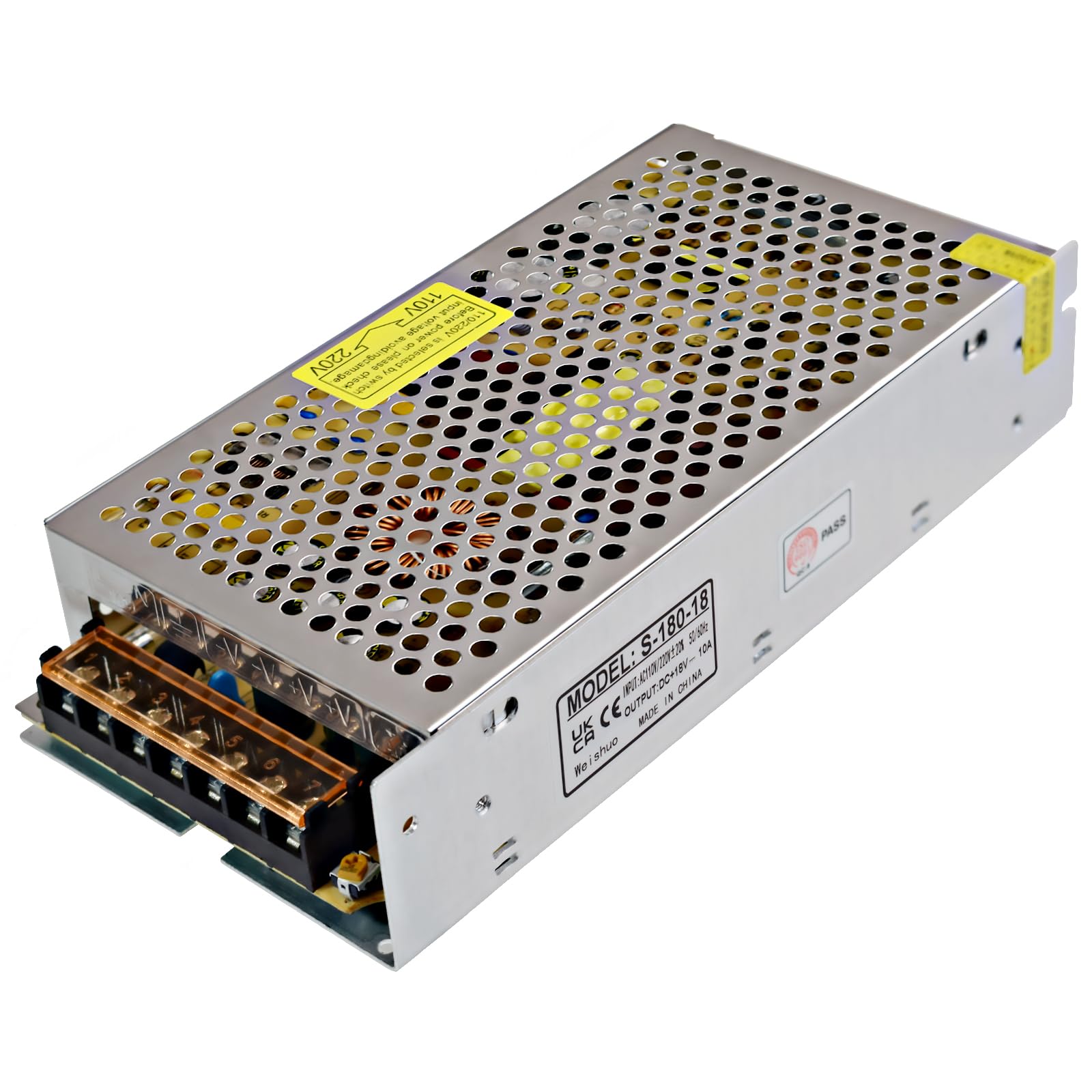 DC 18V 10A 180W Universal Regulated Switching Power Supply AC 110/230V to DC 18V Transformer Driver Converter