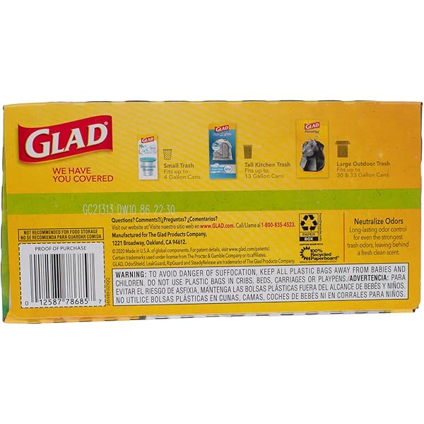 GAIN GLAD 13 GAL. TRASH BAGS DRAWSTRING 40 PK