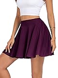 BLEVONH Mini Skirt, Women Basic Versatile Stretchy