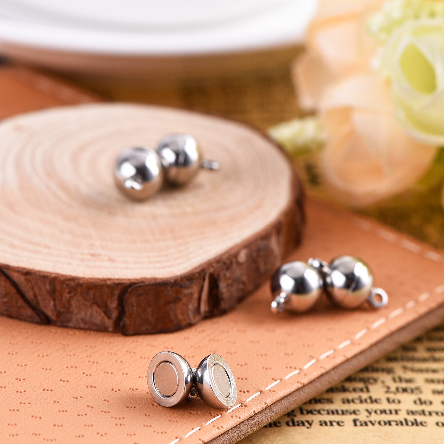 10 Pieces Jewelry Clasps Round Clasps for Bracelet