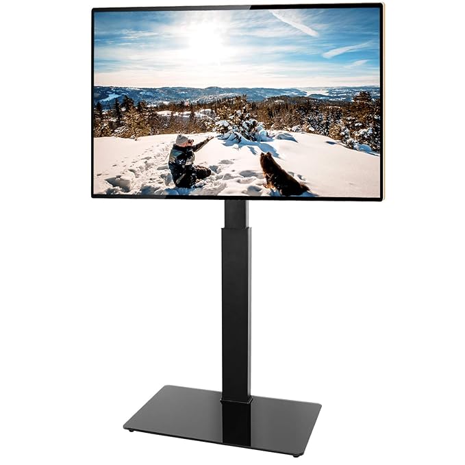 TAVR Universal Floor TV Stand Base with Swivel Height Adjustable Mount