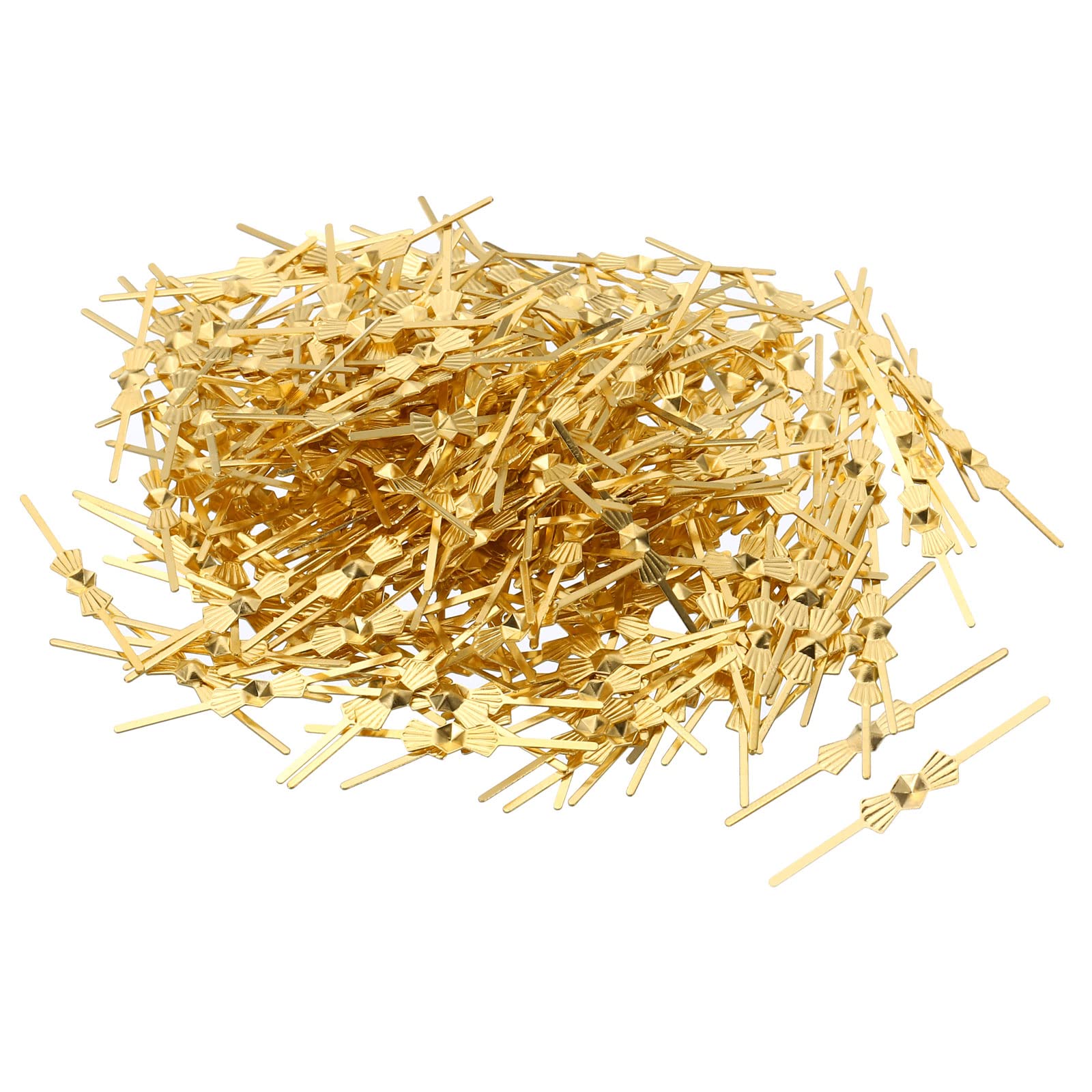 PATIKIL Chandelier Connector Clip, 350 Pack 33mm/1.3" Length Chandelier Bowtie Pin Replacement for Fastening Crystals Lamp Ceiling Light Parts, Golden